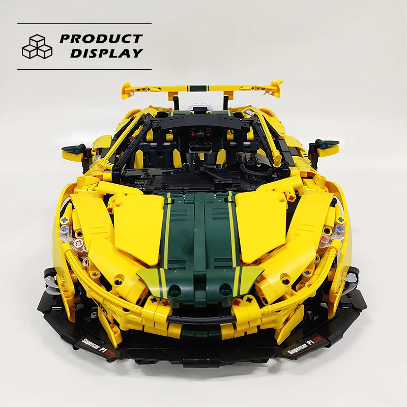 وحدات بناء طراز P1 لسيارات السباق الفائقة للأطفال ، مجموعة التجميع ، ديكورات سطح المكتب ، الطوب البلاستيكي التقني ، اللعب كهدايا ، الحجم #4