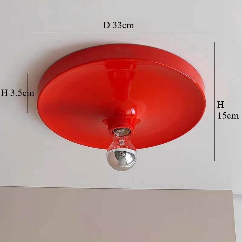 Winfordo Bauhaus Retro UFO Wellenmuster Wandleuchte Flurbeleuchtung Wohnzimmerlampe E27 LED-Wandleuchte 100-230V Deckenlampe Raumdekoration 8