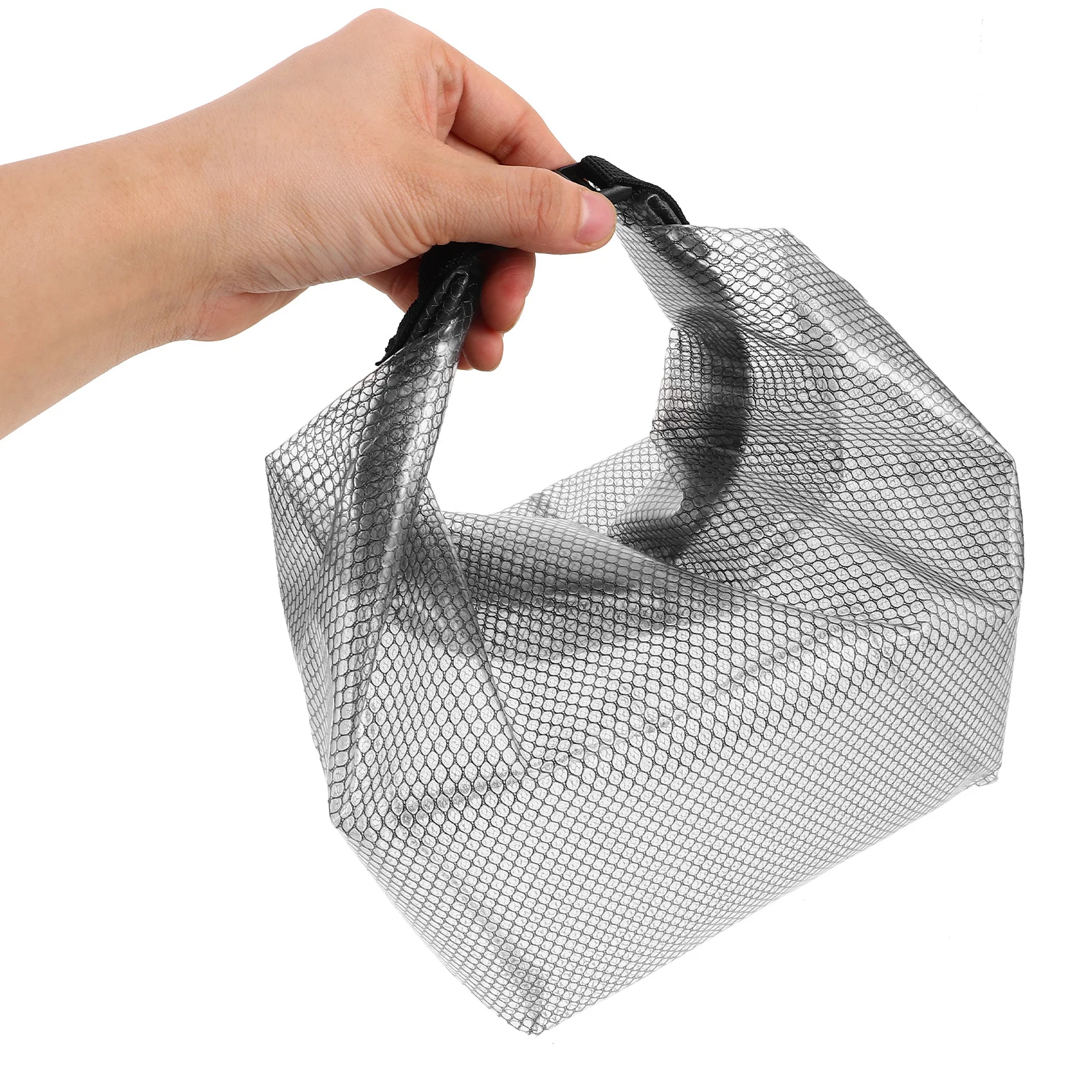 

DEARMAMY Waterproof Velvet Jewelry Pouch Small Drawstring Bag for Travel Swim Accessories Light Grey Red