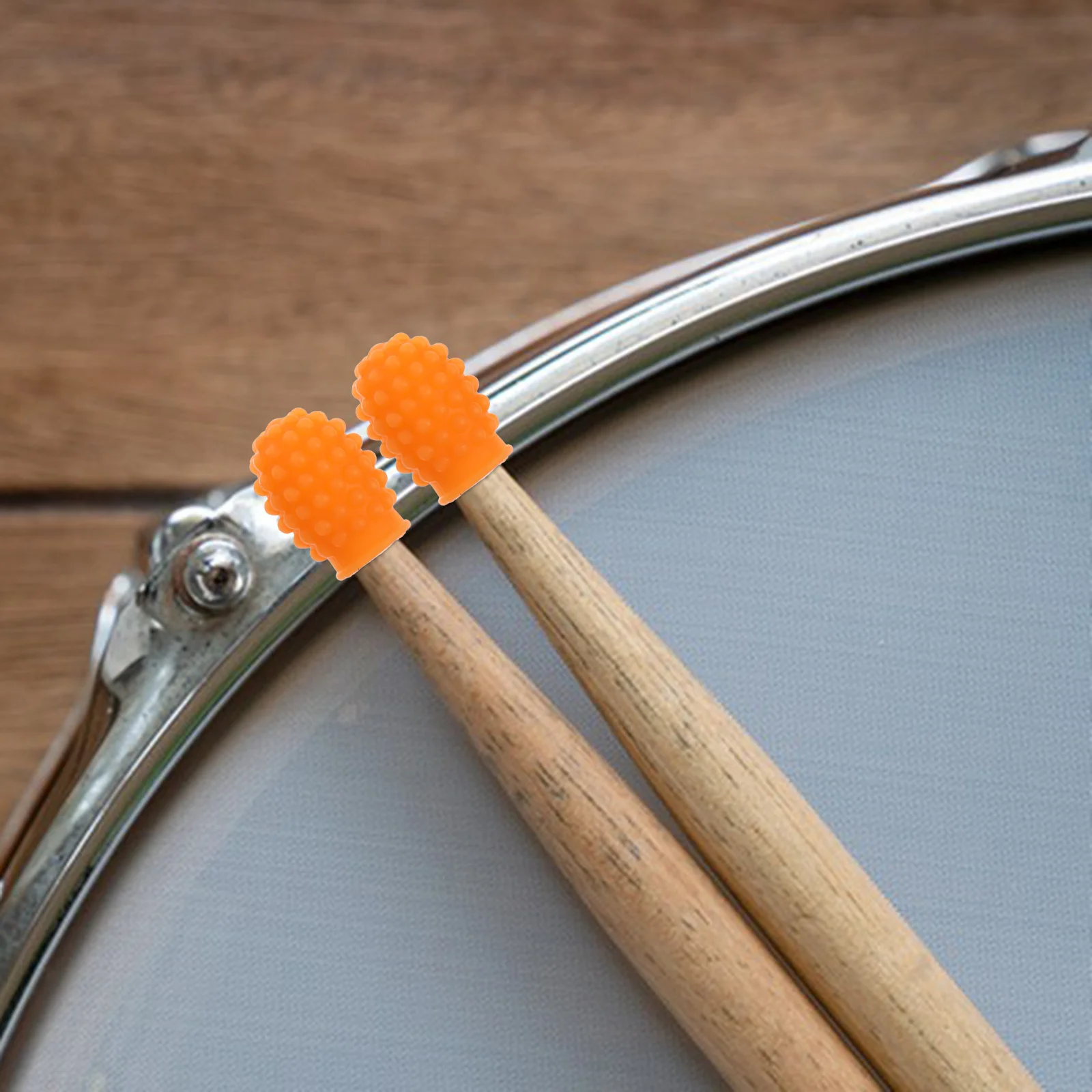 

4Pcs Drumstick Tips Silicone Noise Reducing Head Caps Drum Practice Mute Tips Percussion Drum Accessories Caps