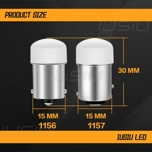 Imagen 2 del producto IUSIU 4 Uds 12V 24V P21W bombilla Led 1156 1157 Flash estroboscópico BA15S BAY15D R5W R10W P21/5W lámpara de marcha atrás de freno de camión luz de coche rojo rosa