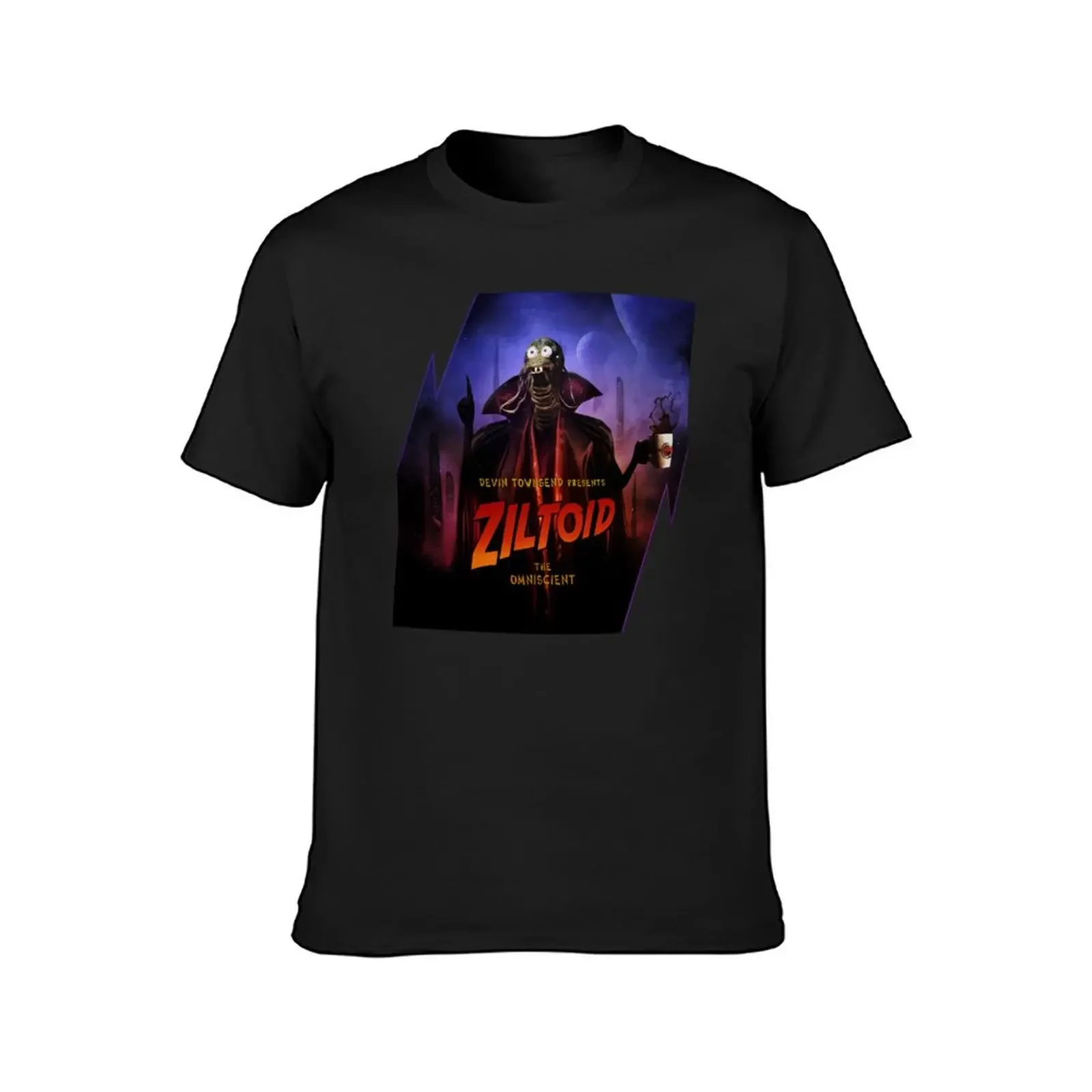 Ziltoid The Omniscient Album Cover Art T-Shirt vintage graphic tee shirt tshirts for men