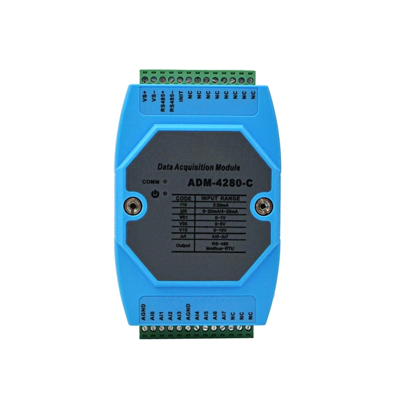 ADM-4280-C 8-channel analog acquisition module 0-20mA 0-10V 4-20ma to 485 current voltage Modbus rtu