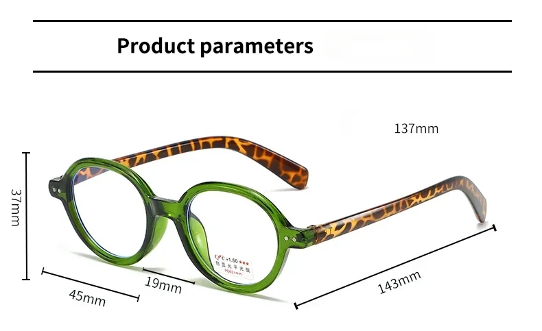 2025 Vintage Oval Frame Glasses Women Leopard Ins Sweet Cool Eyewear Trend Brand Reading Computer Anti Blue Light Eyeglasses image 6