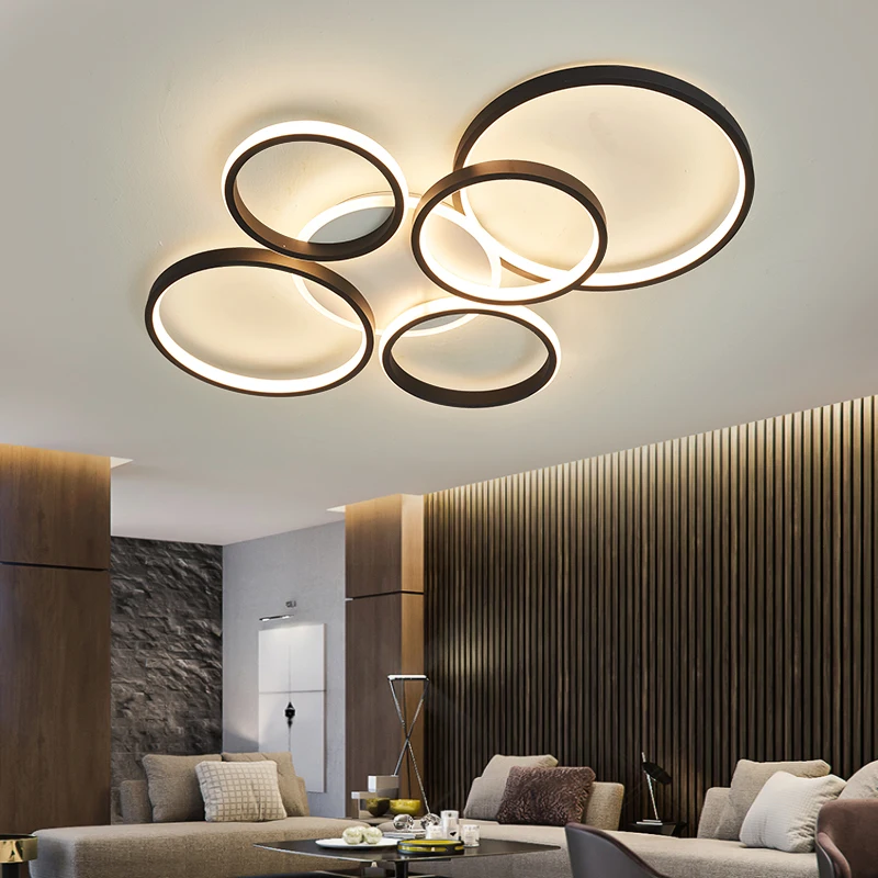 Black/Gold Color Minimalist Modern led ceiling Lights for livingroom bedroom AC110-265V nordic modern led ceiling lamp fixtures