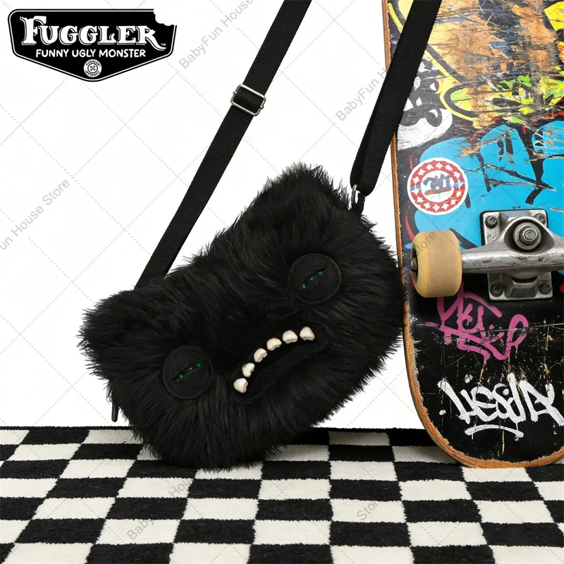 

Original Fuggler Funny Ugly Teeth Monster Plush Toy Crossbody Bag Fugglers Wide Eyed Weirdo Mr Buttons Peluche Doll Shoulder Bag