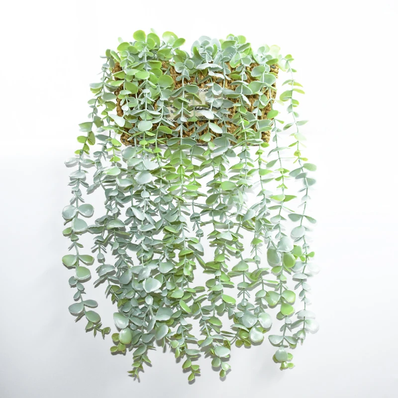 

Artificial Hanging Plant Eucalyptus Rattan Potted Green Plant Simulation Greenery Wedding Indoor Garden Room Wall Balcony Decor