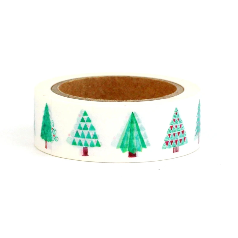 2023 NEW 1X 10M Decorative Merry Christmas Tree Paper Washi Tape for Scrapbooking Planner Adhesive Masking Tape Kawaii Papeleria