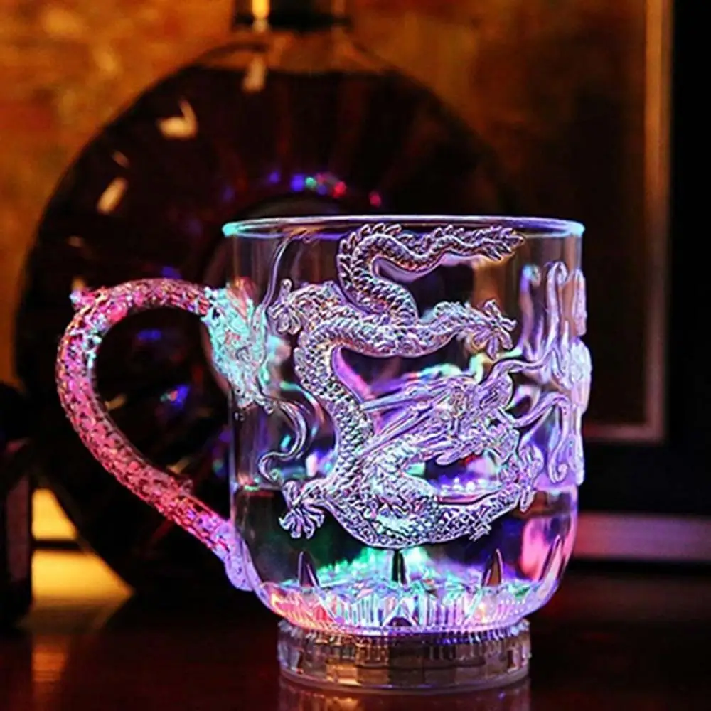 Color Changing Beer Cup LED Flashing Water Cup Light Up Beer Whisky Cup Mug Halloween Xmas Wedding Cup Milk Coffee Mug Drinkware