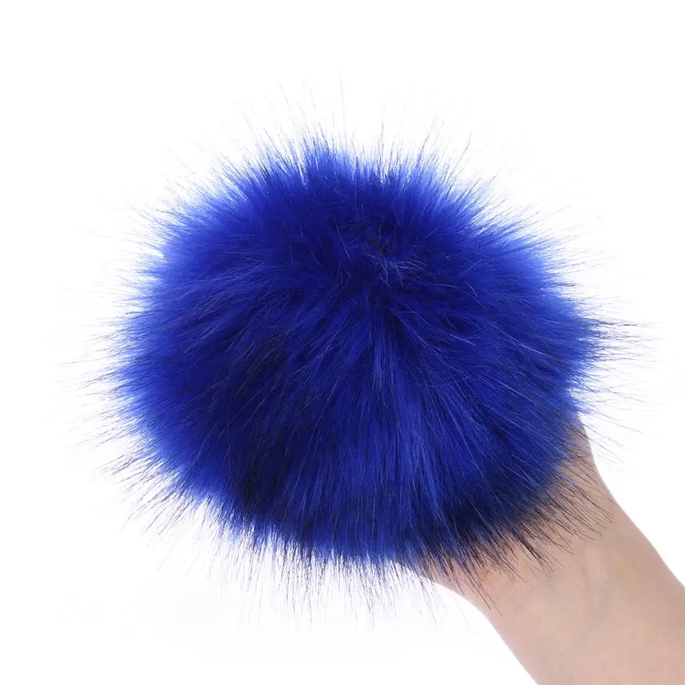 

15cm Fashion Women Pom Imitation Fur Pompom Skullie Knitted Hat
