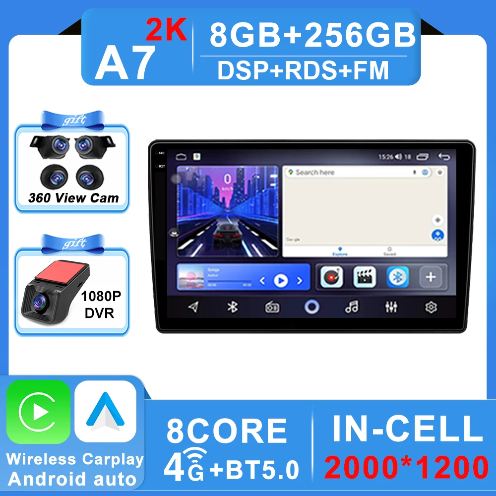 Android 16 Carplay Video Voor Citroen C5 X7 III Autoradio GPS Navigatie Stereo 4G Wifi Auto Monitor DVD Bluetooth Geen 2din DSP 2k
