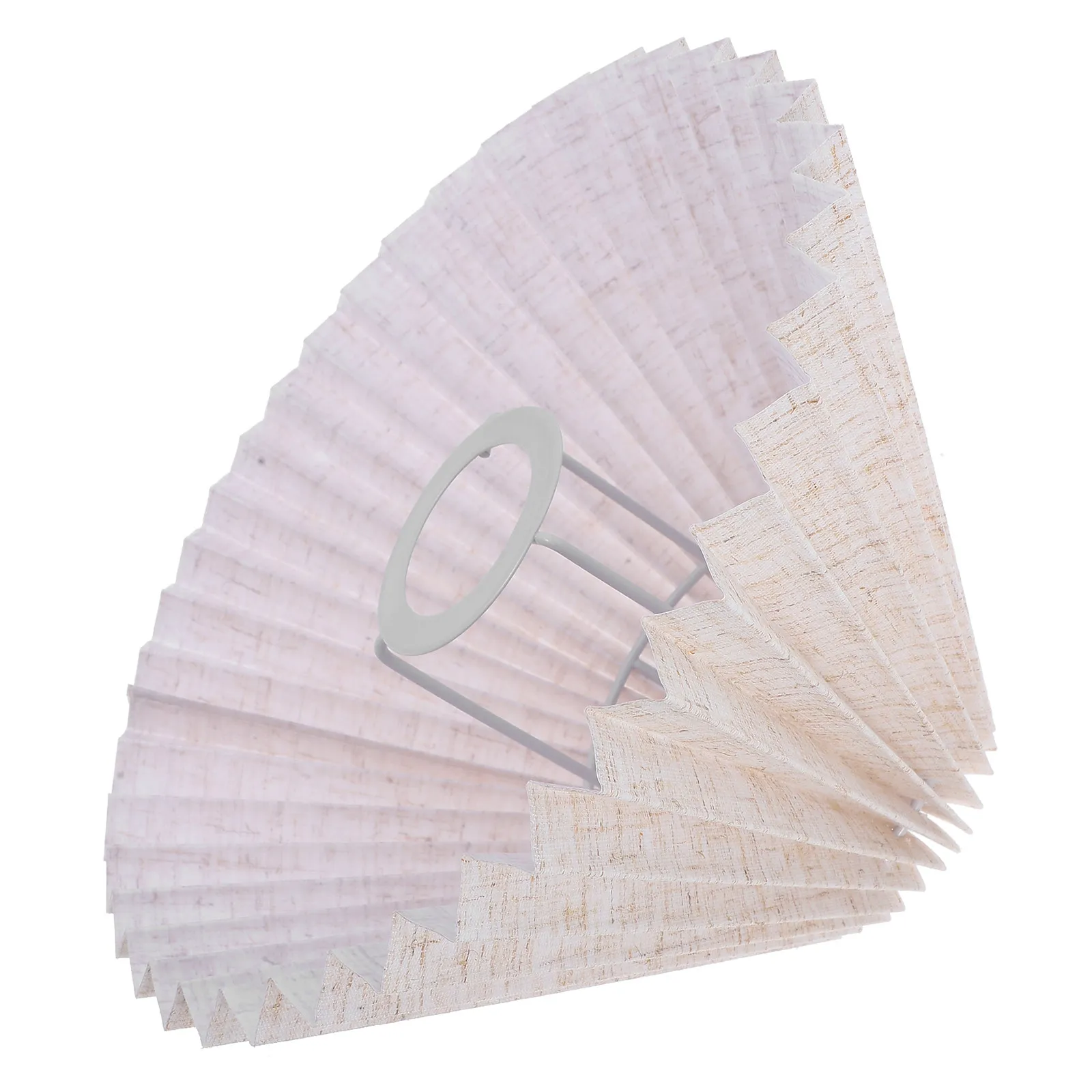 

Плиссированный абажур бежевого цвета 16,00x8,00x8,00 см из льняной ткани для настольных, напольных и подвесных светильников, сменный чехол для светильника