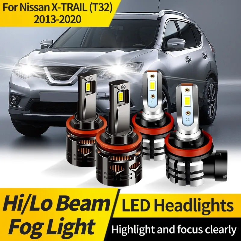 

2PCS H9 LED Headlight Bulbs Super Bright CSP H11 Hi/Lo Beam Fog Lights White Driving Headlamp For Nissan X-TRAIL (T32) 2013-2020