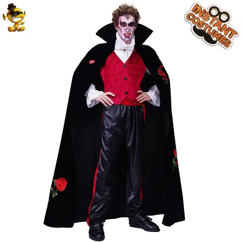 الأزواج الكبار loween روز التطريز دور بلانغ مرحلة الأداء الاسمية زي الرجال النساء Ele القوطية الملابس