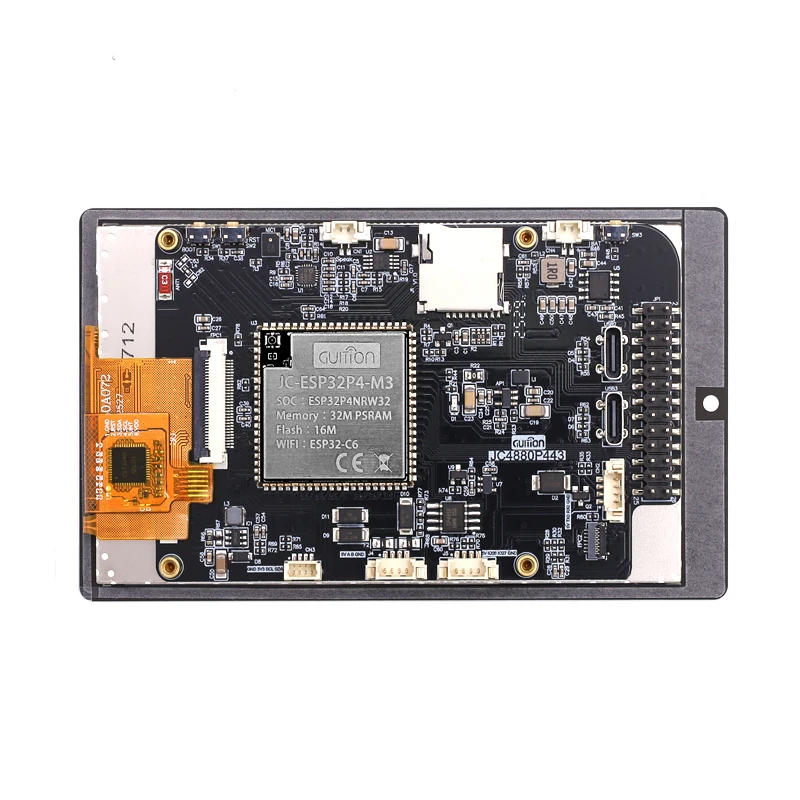 4.3inch HD IPS Screen Dual-Core 32MB PSRAM 16MB Flash 480*800 ESP32-P4 ESP32-C6 Development Board, Supports WiFi6 Bluetooth 5.0