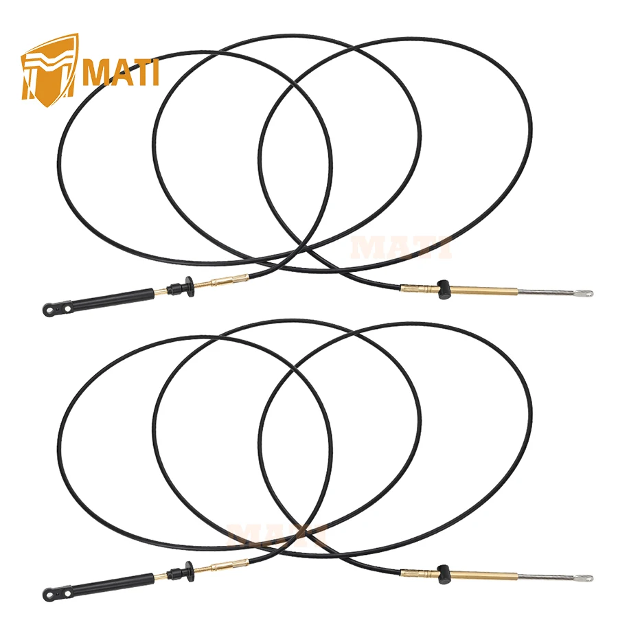 0173114 2 Pcs Throttle Shift Remote Control Cable Compatible with Johnson Evinrude OMC S-nap-in T-M Cables 1979-1994