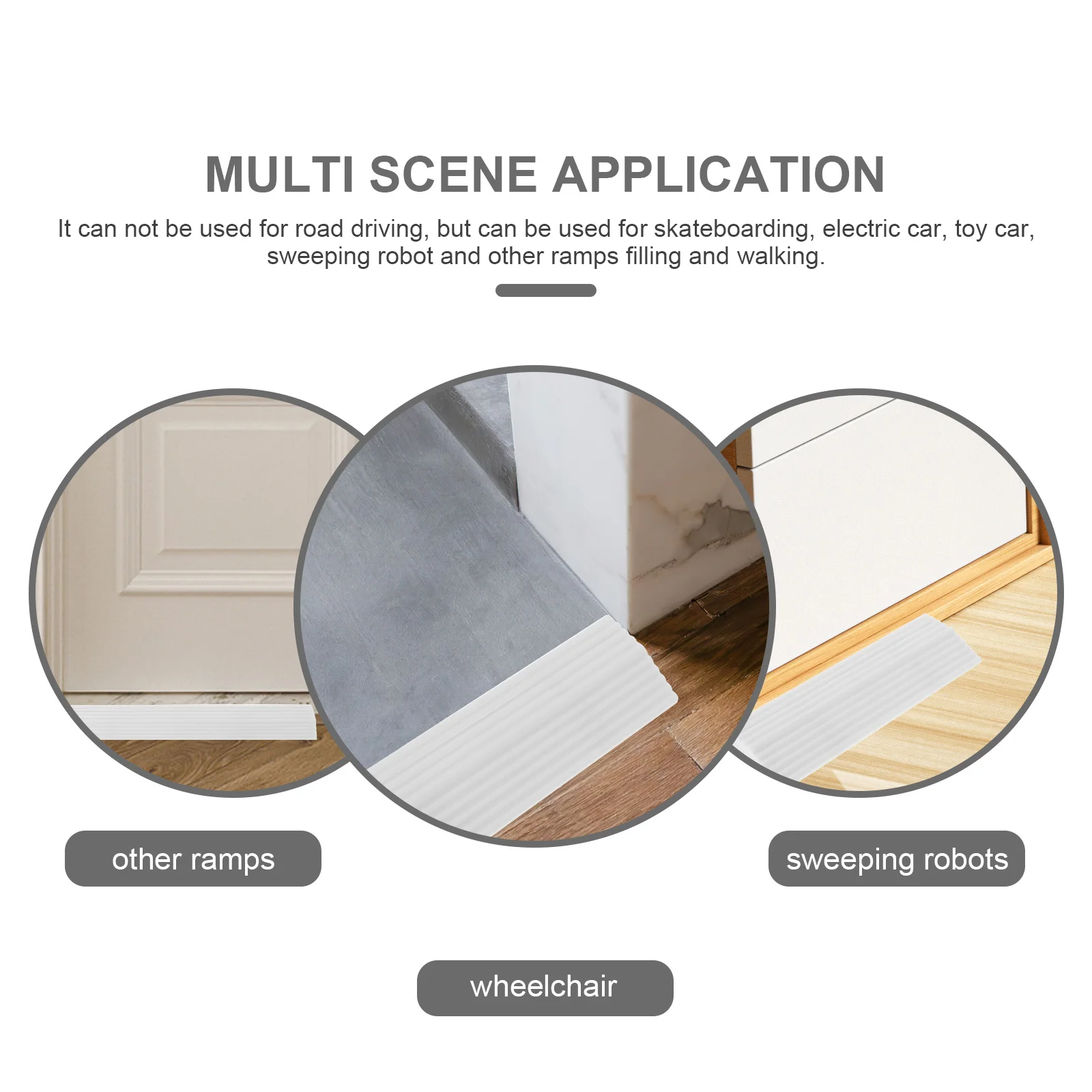 

Portable Home Sweeping Robot Ramp Rubber Threshold Pad Lightweight Anti-Skid Indoor Entry Ramp for Wheelchair Doorway Transition