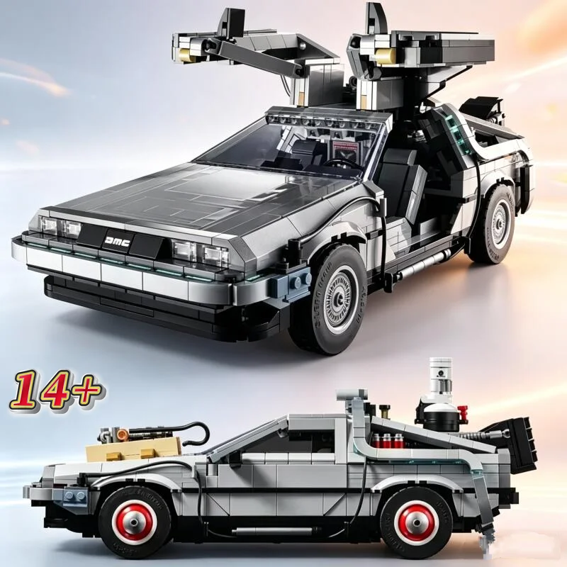 Nuevo Producto: 10300 Regreso al Futuro, Máquina del Tiempo DeLorean DMC-12, Bloques de Construcción, Juguetes de Coche, Regalos