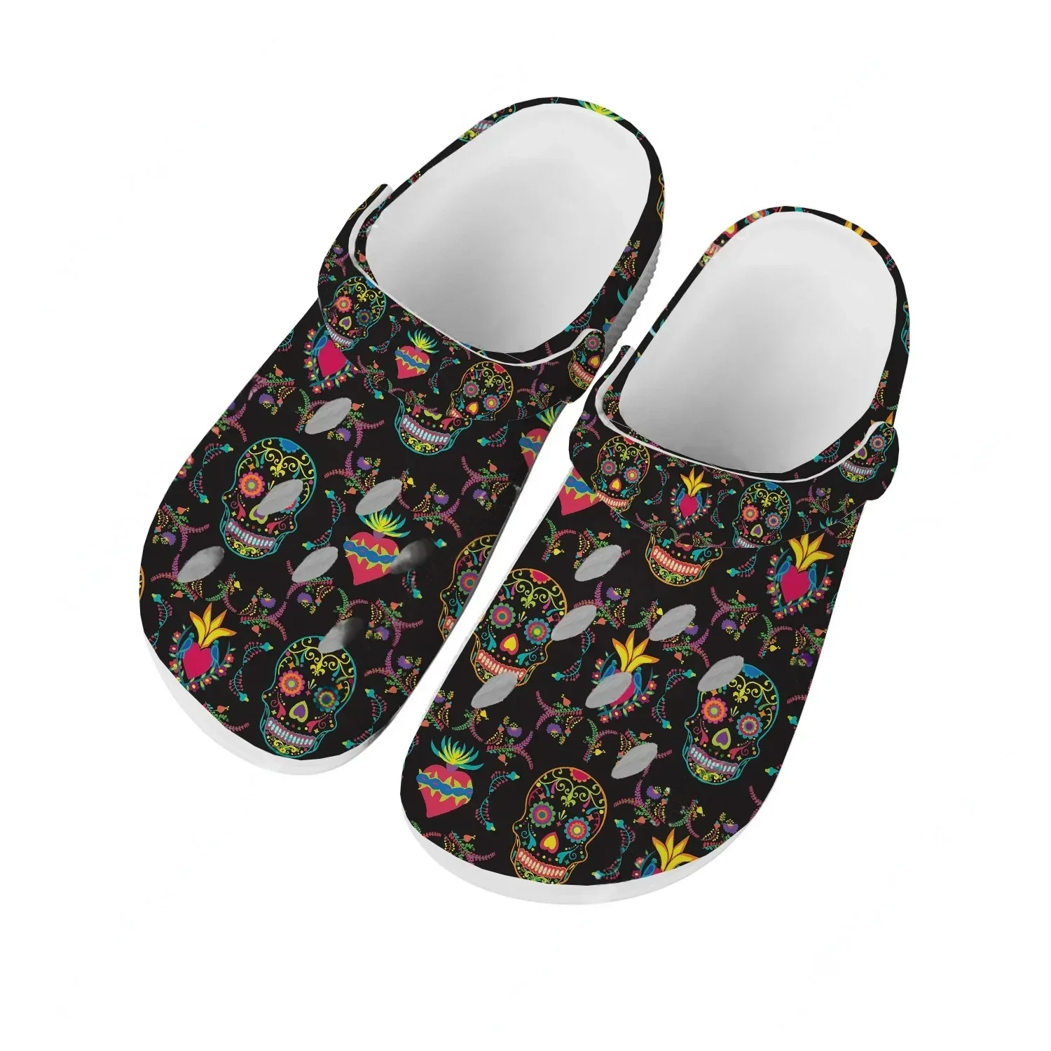 Retro Sugar Skull Sandals Men Women Teenager Fashion Water Shoes Cartoon Characters Garden Breathable Beach Custom Slippers
