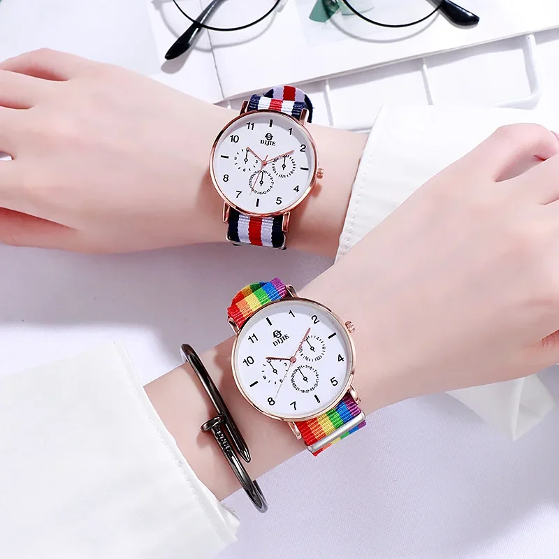 New Rainbow Watches for Women Luxury Watch Ladies Simple Ins Style Retro Quartz Watch Girl Trend All-match Clock Dropshipping