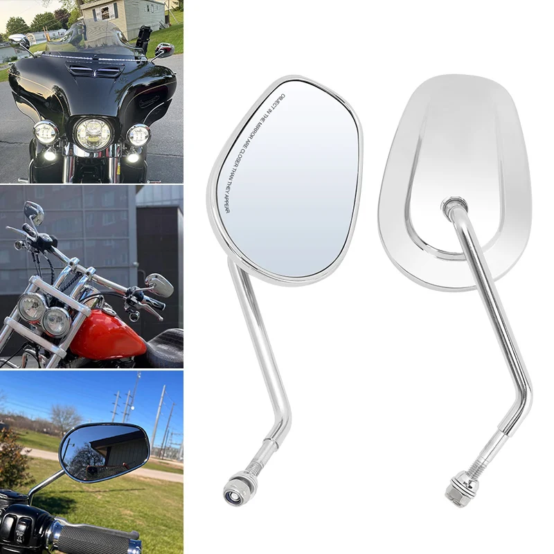 

For Harley Dyna Electra Glide Fatboy Road Glide Sportster 883 1200 Softail Motorcycle Rear View Rearview Side Mirrors Iron 2 PCS