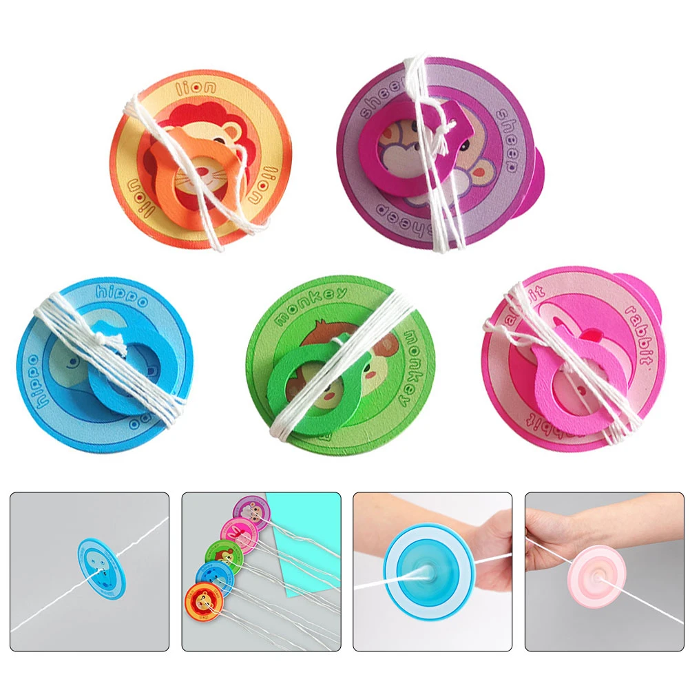 5pcs 당기는 와이어 나무 밝은 색상 어린이 교육 장난감 페그 탑 장난감 공 작은 크기 쉬운 저장 환경