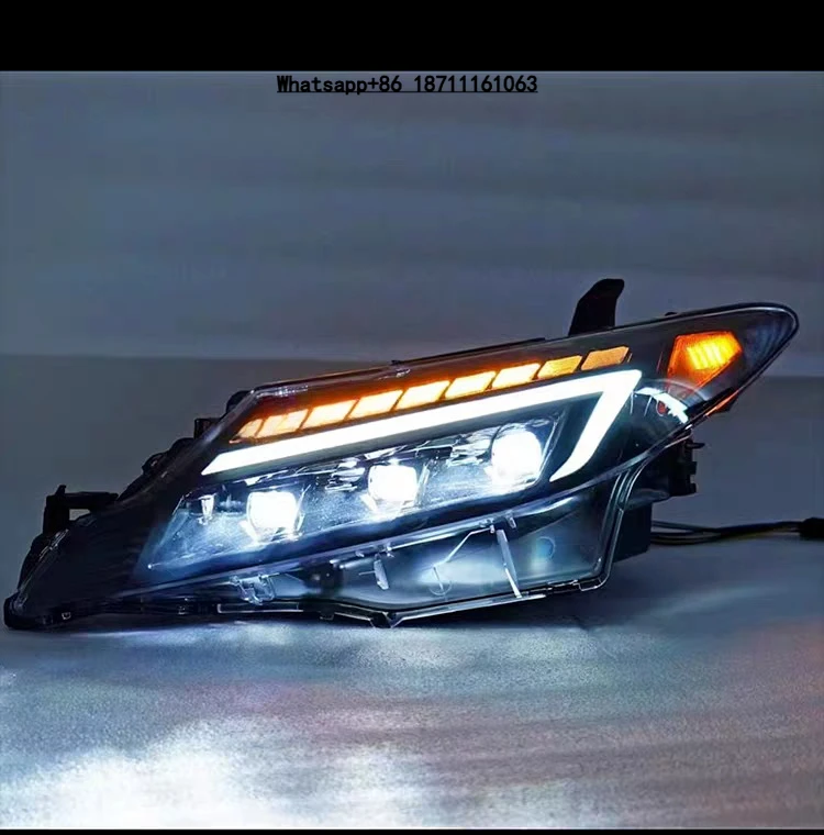 LED DRL Front Head Lamp Assembly Modified Exterior Upgrade Headlight Previa Estima 2009-2015