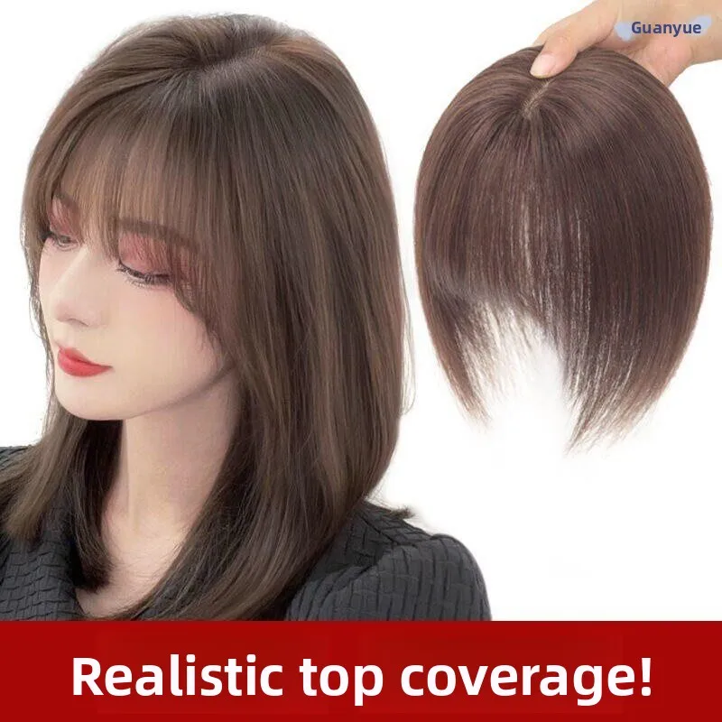 アンチエイジングショートヘアヘッドウェア女性用ヘアピースカバー白髪ヘアライン補正ヘアアクセサリーヘアクリップ