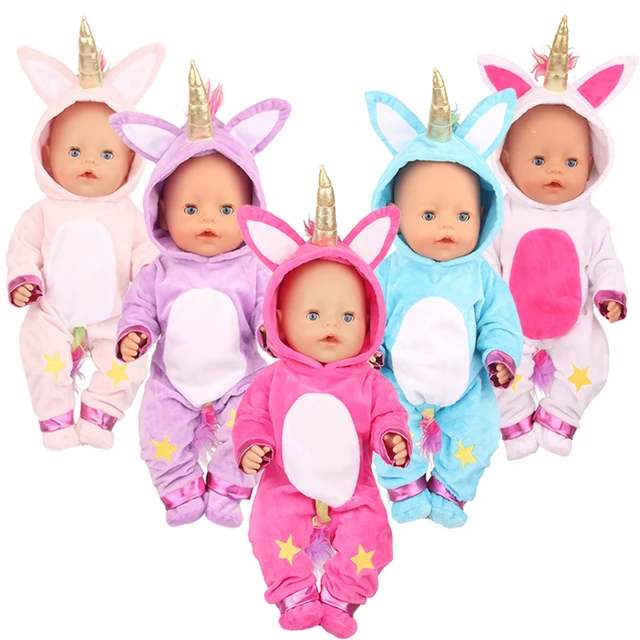 Akcesoria do zabawek Pięć kolorów Pasują do 18-calowych 43-centymetrowych ubrań dla lalek Born Baby Animal Doll Clothes Suit For Baby Halloween Festival Gift