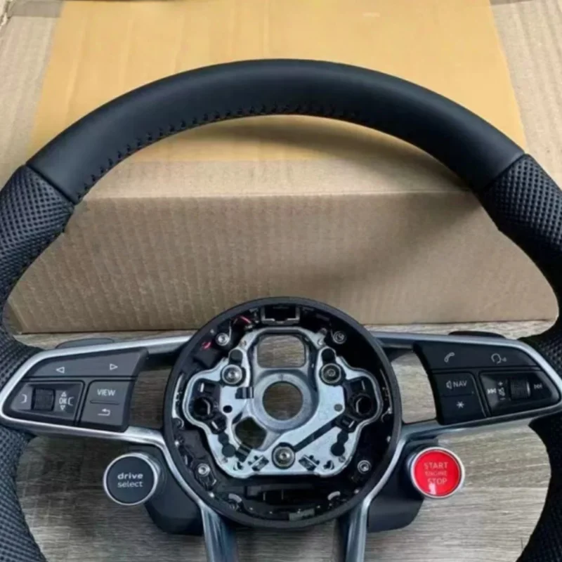 Car Steering Wheel Microfiber Leather A3 A5 A6 Q5 Q3 R8 TT TTS TT RS RS5 RS7 RS4 S3 S4 S5 S6 S7 B8 B9 Accessories For Audi A4