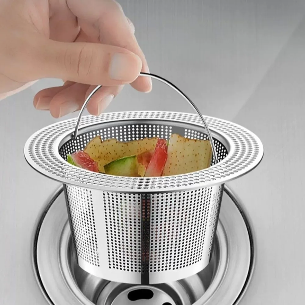 304 Stainless Steel Sink Strainer Anti Clog Easy Clean Kitchen Sink Filter Professional Smooth Edges Drain Strainer Kitchen