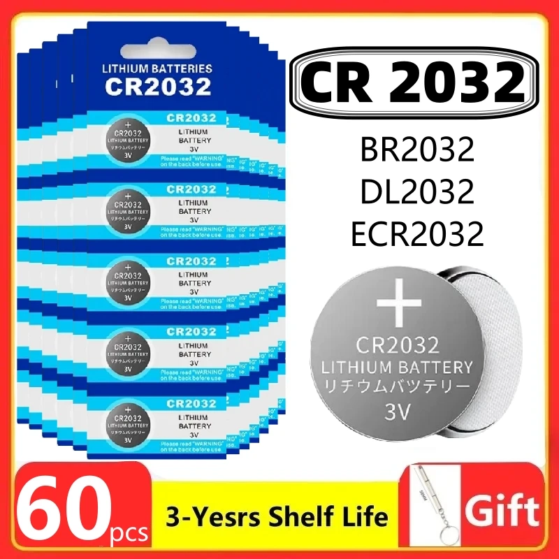 2-60PCS CR2032 CR 2032 Knop Batterij 3V Lithium Batterij Voor Horloge Speelgoed Rekenmachine Auto Afstandsbediening knop Knoopcel