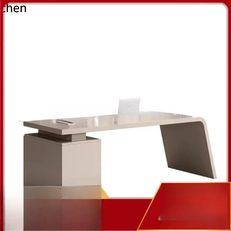 y24-Medical beauty consultation table reception negotiation table simple modern office boss table high sense