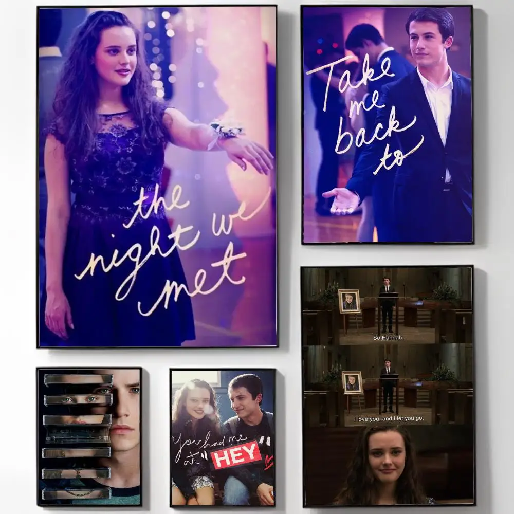 Heavy Emotional Thought-Provoking A-13 Reasons Why Poster High-definition Art Sticker Self Adhesive Waterproof Home Decoration
