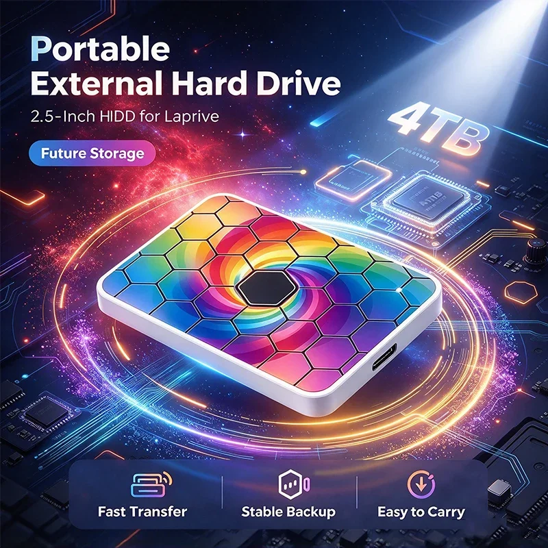 2026 High Speed Colorful Transfer A3 Series Solid State Disk SSD 500GB 1TB 2TB 4TB External HDD Hard Drive For Laptop Desktop