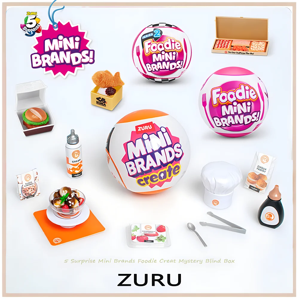 Zuru Mini Brands Toys 5 Surprise Mini Brands Toy Miniature Toys Mystery Blind Box Foodie Create Ball Original Miniature Toy