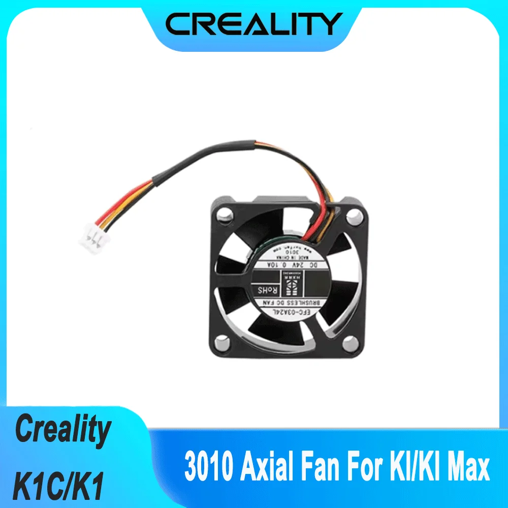 

Creality K1C/K1 Max Fan 3010 Axial Fan DC 24V Ball Bearing for K1/K1 Max 3D Printer Accessories Replacement
