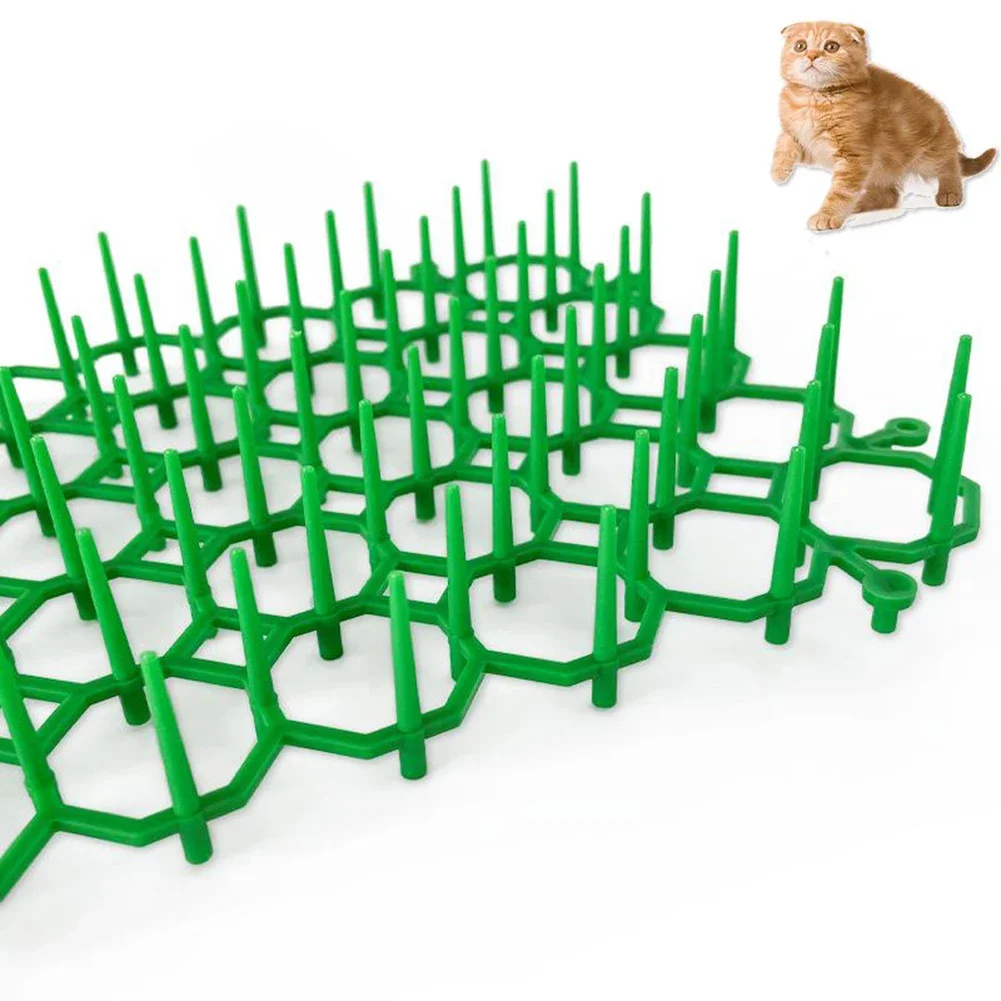 13 سنتيمتر x 49 سنتيمتر حديقة الخنزير قطاع البلاستيك الأخضر القط طارد الحصير ل محرك بعيدا القطط الكلاب حماية الزهور النباتات حديقة سياج