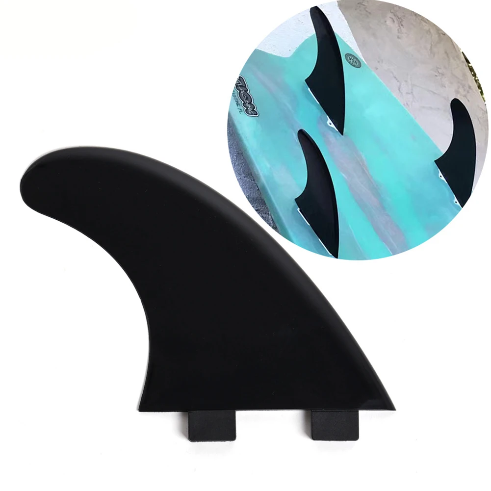 3pcs Surf Fins Tail Fin Lightweight Design Nylon Material Safety Navigation Fiberglass Construction For G5 Surfboard