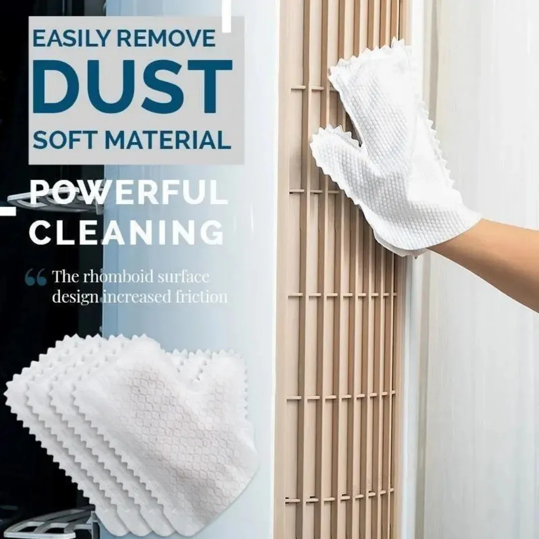 

30Pcs Dusting Cleaning Gloves Set with Serrated Electrostatic Design, Non-Woven Fabric Dust Removal Mitts for Household and Kitchen Cleaning