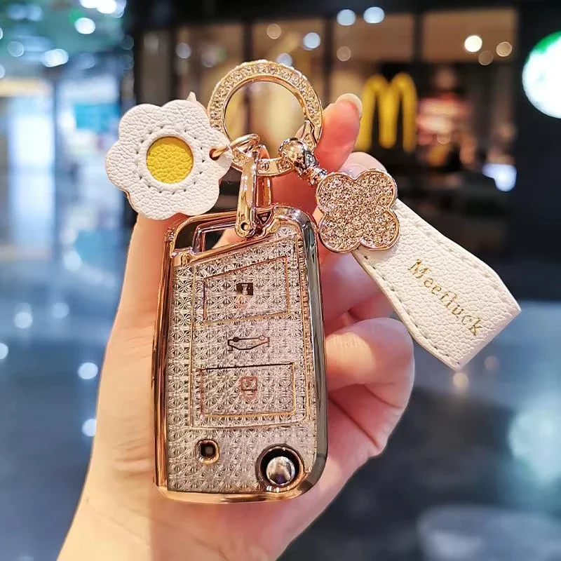 

Car key case cover shell for Volkswagen Tiguan Exploration, Yue Ge Ying, Santana Beetle, Touareg, Lingdu Golf car key bag keys