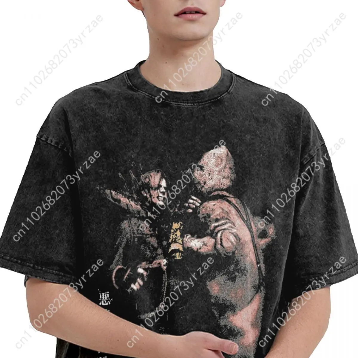 Residents Evils 4 Retro Wash Tshirt Man Woman High Quality Vintage T Shirt Fashion Cotton Short Sleeves Soft Breathable Tops