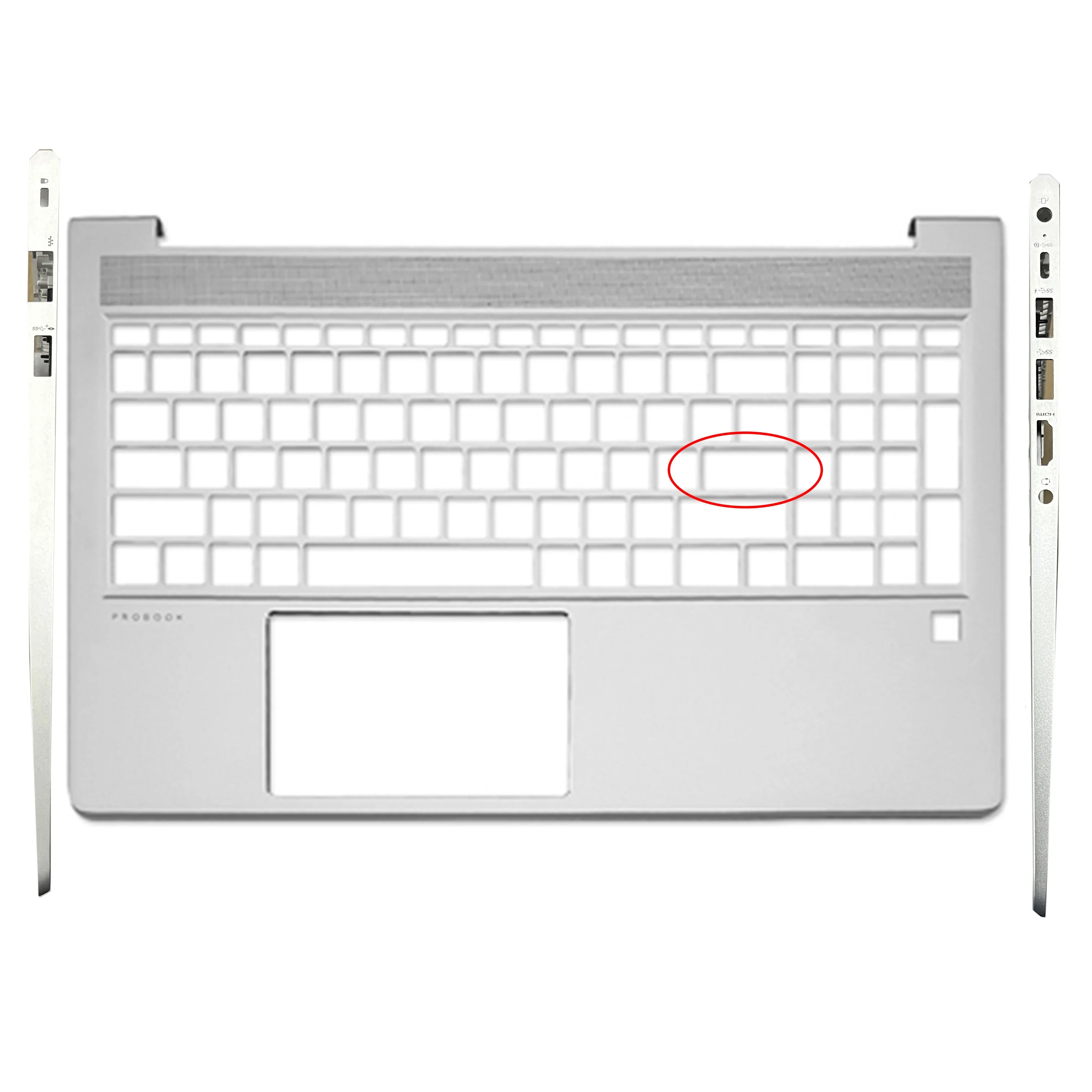 Imagem -05 - Teclado Latino Americano para Notebook Palmrest Top Case Original Capa Retroiluminada hp Probook 450 g8 g9 455r Zhan66 15 g4 g5 X8q Novo