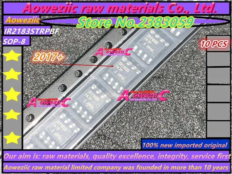 Aoweziic 2017 + 100% novo importado original IR2183STRPBF IR2183STR IR2183S chip de driver de portão