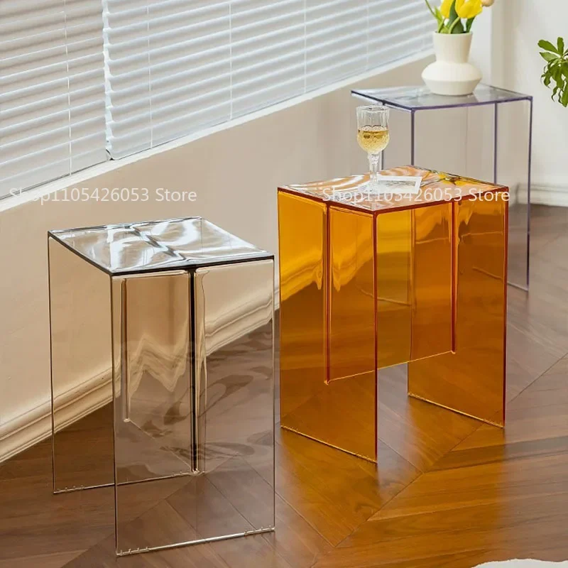 Nordic acrylic small coffee table living room household transparent sofa side table simple small apartment - view 3