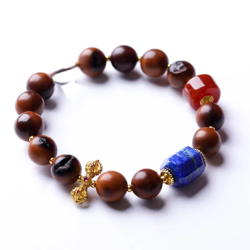 2026 Thunder Struck Jujube-Holz Armband Natürliches Lapis Lazuli Vajra Perlenarmband Geschenke