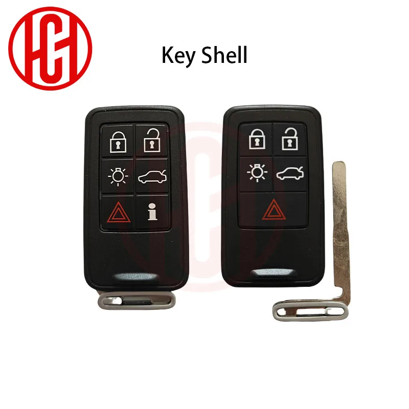 

Key Shell For Volvo S60 S60L XC60 S80L V60 V40 Fob Blank Case Cover Keyless Go 5/6 Buttons Replacement Smart Car Remote