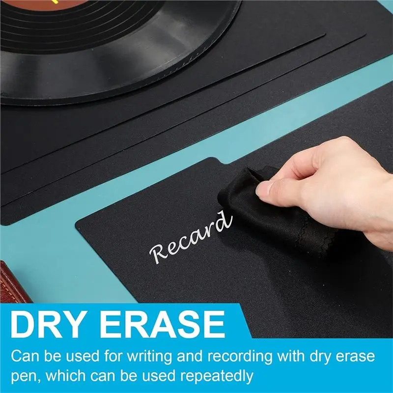 [HOT!A34R】 Black Vinyl Record Separator For 12 Inch For 26 Pcs Record Dividers Storage With A-Z Stickers