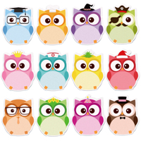 240 Pages Cartoon Animal owl Memo Pads Set Sticky Notes Stationery Label Notepad Self-Adhesive Memo Book For School Office