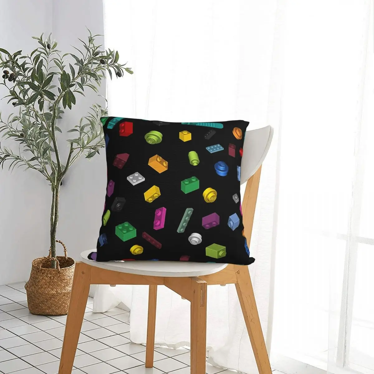 Falling Bricks Building Blocks Square Pillow Case Cushions for Sofa 45*45cm Cushion Covers